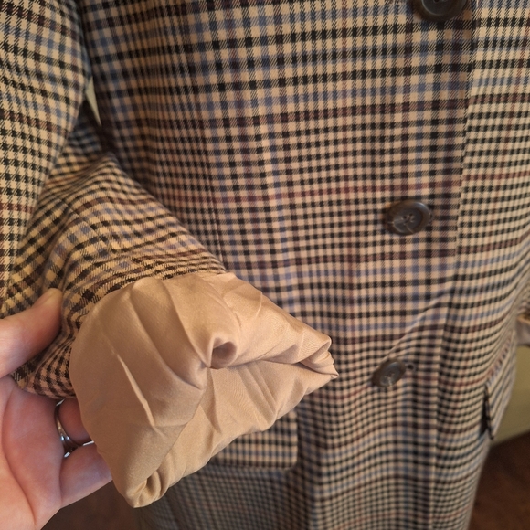 BB Dakota Brown Longline Houndstooth Blazer jacket size small - Picture 8 of 12